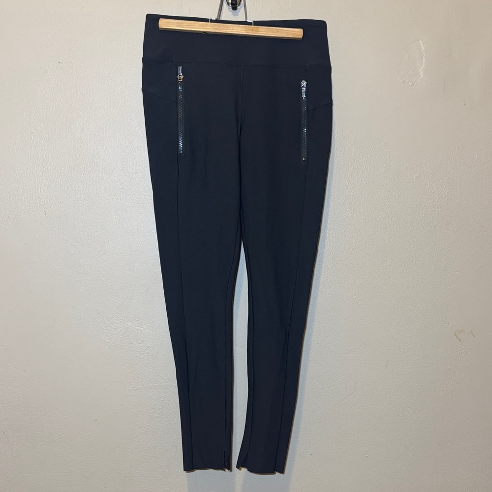 Athleta Midnight Black Leggings with Zippered Pockets